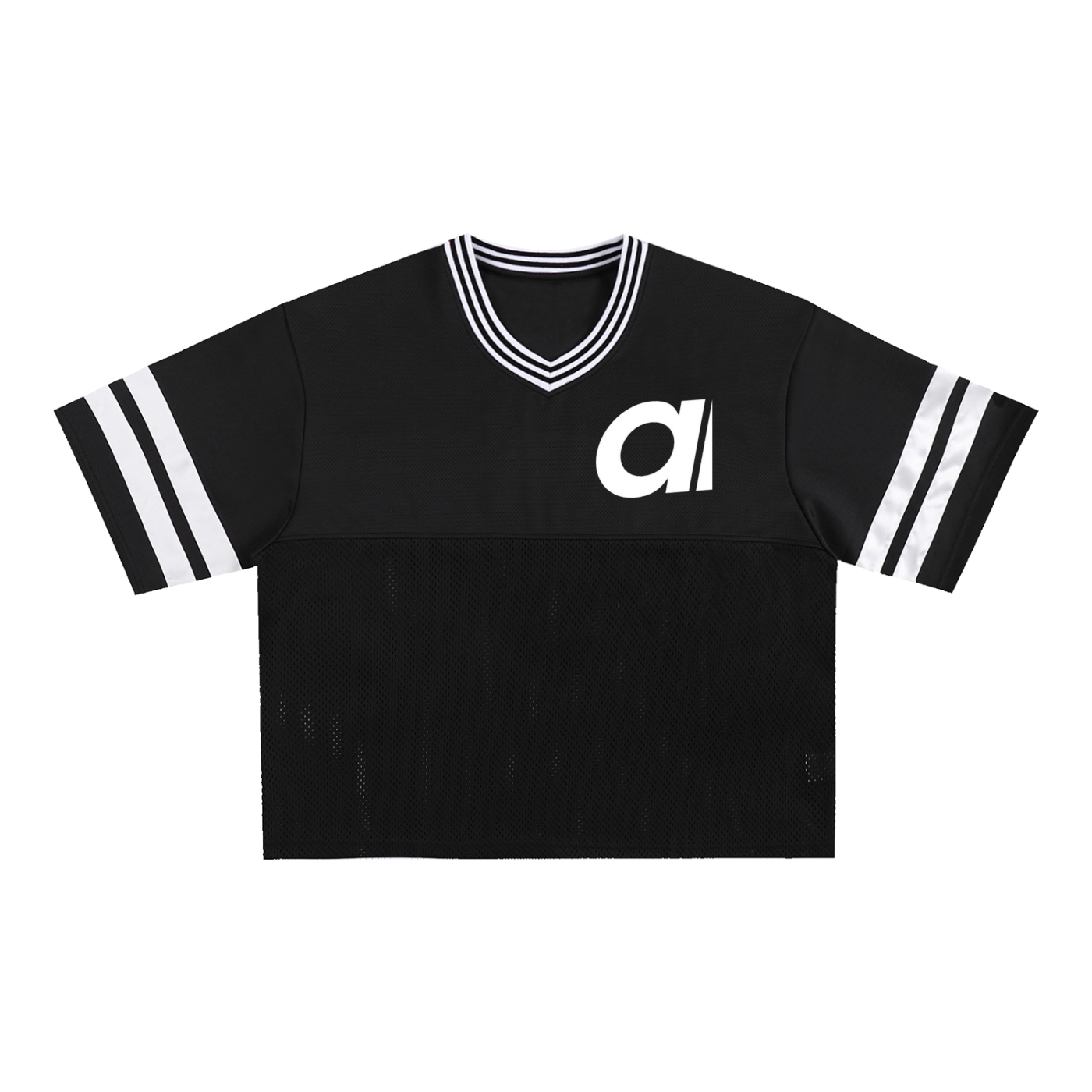 Taped Mesh Boxy T-Shirt