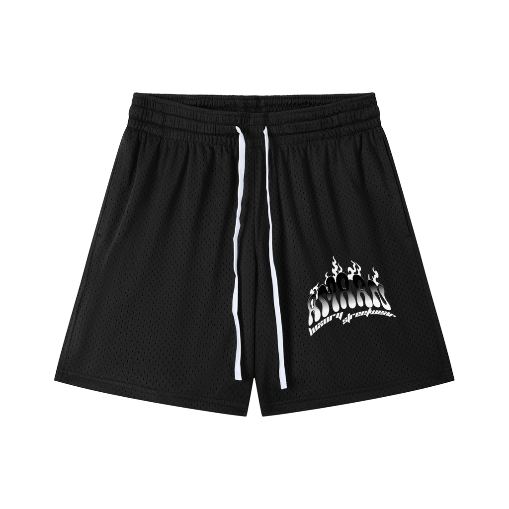 Mesh Drawstring Gym Shorts
