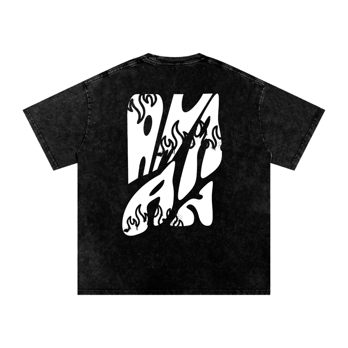 Snow Washed Oversized Cotton T-Shirt