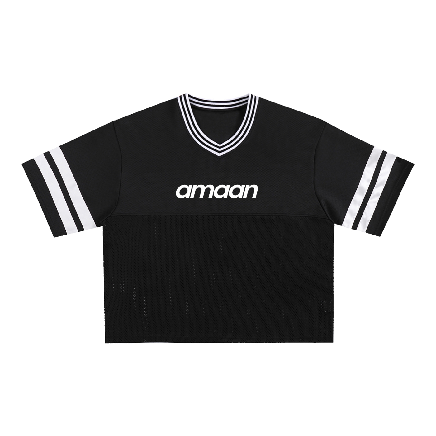 Taped Mesh Boxy T-Shirt